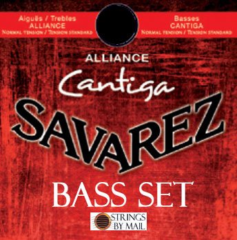 Savarez Cantiga 510R NT Classical Guitar Strings DAE, Bass Set