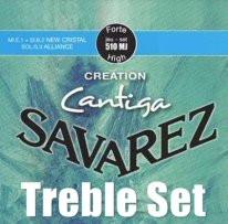 Savarez New Cristal 1,2 Alliance 3rd Guitar Strings, HT Treble Set