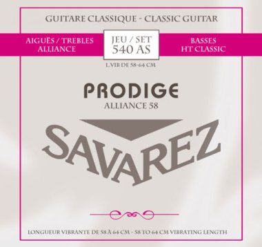 Savarez Prodige 540AS Fractional Guitar Strings 58-64 cm, Full Set