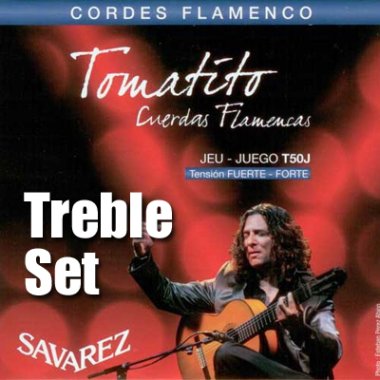 Savarez Tomatito T50J HT Flamenco Guitar Strings, Treble Set