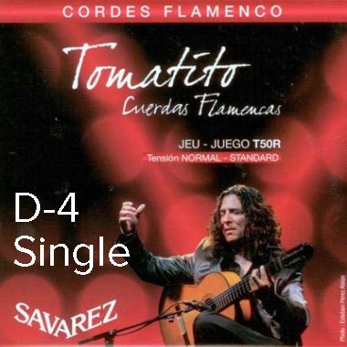 Savarez Tomatito T54R NT Flamenco Guitar, D Single String .0291