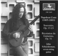 Schneiderman | Napoleon Coste Souvenirs, Recreation du Guitariste CD