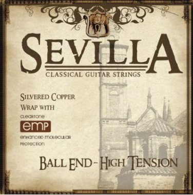 Sevilla Ball End High Tension Classical Guitar Strings, Full Set