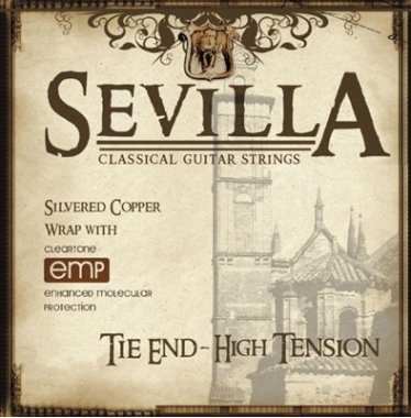 Sevilla Tie End High Tension Classical Guitar Strings, Full Set