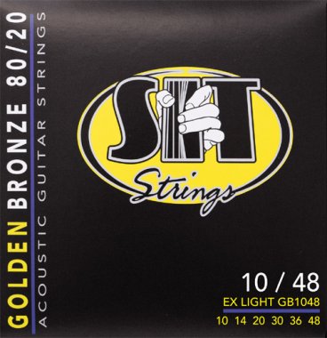 SIT GB1048 Golden Bronze 80/20 Acoustic Strings Extra Light 10-48