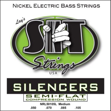 SIT NRL50105L Silencers Semi Flat Nickel Bass Strings Medium 50-105