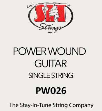 SIT PW026 Power Wound Nickel Electric Guitar .026, single string