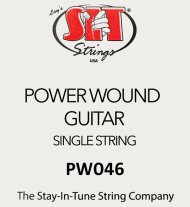 SIT PW046 Power Wound Nickel Electric Guitar .046, single string