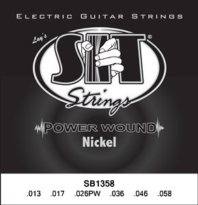 SIT SB1358 Baritone Power Wound Nickel Electric Guitar Strings 13-58