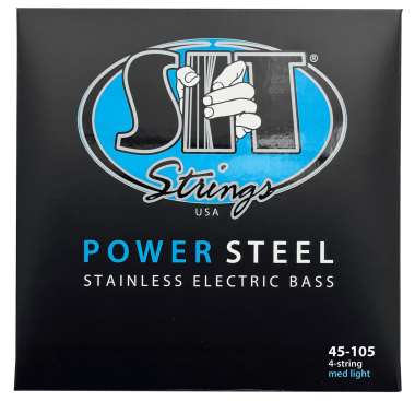 SIT SR45105L Power Steel Roundwound Bass Strings Med Light 45-105