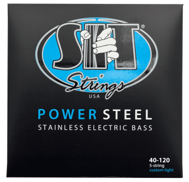 SIT SR540120L Power Steel Roundwound 5-String Bass, Custom Light 40-120
