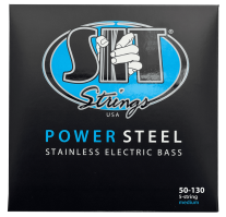 SIT SR550130L Power Steel Roundwound 5-String Bass, Medium 50-130