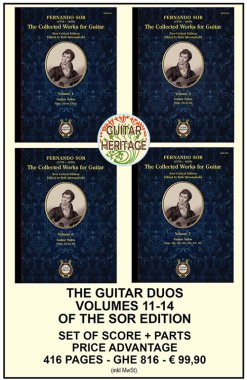 Sor | Collected Guitar Works Vol. 11 thru 14 - Complete Set of Duos