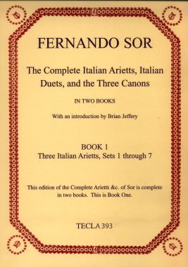 Sor | The Complete Italian Arietts, set of 2 books - Paperbound