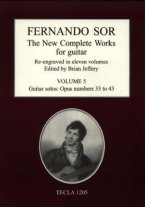 Sor | The New Complete Works for Guitar Vol. 5 for Solo Guitar - Paper