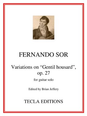 Sor | Variations on Gentil housard, Op. 27 for solo guitar | PDF DL