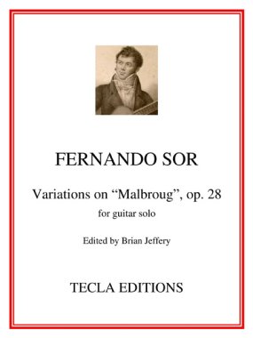 Sor | Variations on Malbroug, Op. 28 for solo guitar | PDF Download
