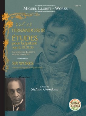 Sor | Vol. 13 Etudes pour la guitare, 6 Works edited by Miguel Llobet