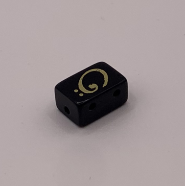 String-Tie Beads for Classical or Flamenco Guitar, Black, One Bead