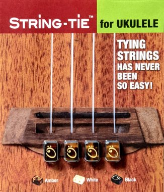 String-Tie Beads for Ukulele, Brown