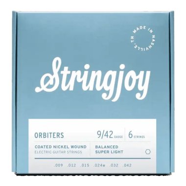 Stringjoy Orbiters Balanced Super Light Gauge (09-42) Coated Nickel Wound Electric Guitar Strings
