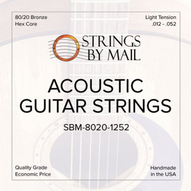 Strings By Mail 80/20 Bronze Acoustic Guitar Strings Light 12-52