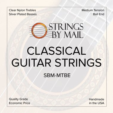 Strings By Mail Classical Guitar Strings, Medium Tension Ball End