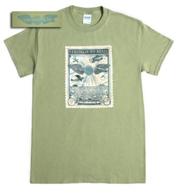 Strings By Mail Cotton T-Shirt Serene Green, Large