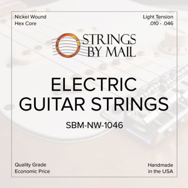 Strings By Mail Nickel Wound Electric Guitar Strings, Light 10-46