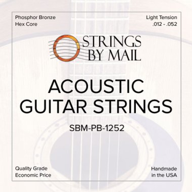 Strings By Mail Phosphor Bronze Acoustic Strings, Light 12-52