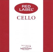 Super-Sensitive Red Label Cello Strings, 3/4, Full Set