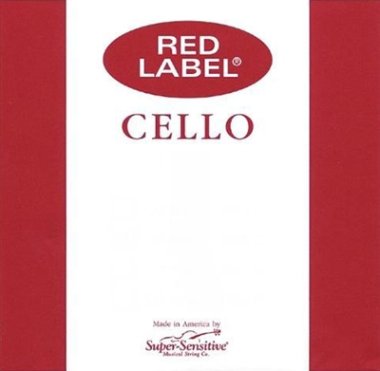 Super-Sensitive Red Label Cello Strings, 3/4, Full Set