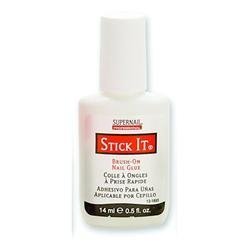 SuperNail Stick It .5oz Brush-On Nail Glue for silk wraps