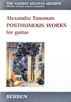 Tansman | Posthumous Works for solo guitar