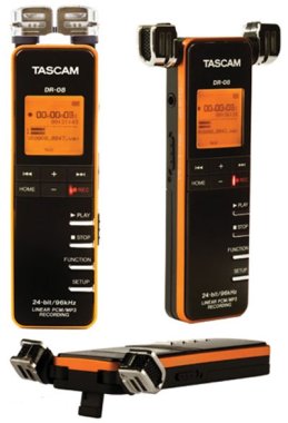 TASCAM DR-08 Stereo Handheld microSD Card Recorder