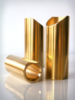 The Rock Slide Polished Brass Guitar Slide, Large, One Slide