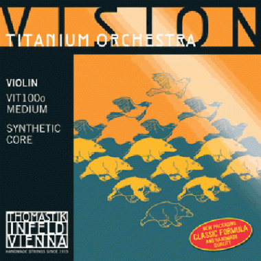 Thomastik-Infeld Titanium Vision Synthetic Core 4/4 Violin Med Ball End