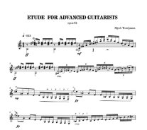 Tomiyama | Etude for Advanced Guitarists, opus 64 for solo guitar
