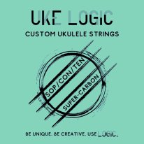 Uke Logic H-FW4-C, Hard Tension, Flatwound Low G, Clear