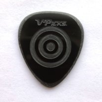 V-Picks Bullseye Smoky Ghost Rim Guitar Pick, One Pick