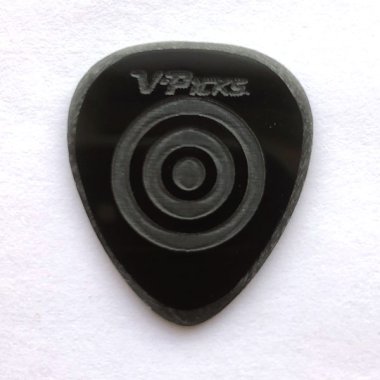 V-Picks Bullseye Smoky Ghost Rim Guitar Pick, One Pick