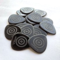 V-Picks Bullseye Smoky Ghost Rim Guitar Pick, One Pick