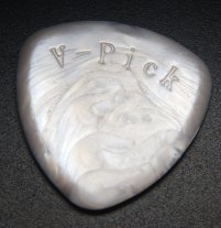 V-Picks Medium Round 2.75mm, One Guitar Pick, Pearly Gates