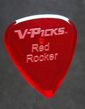 V-Picks Red Rocker Guitar Pick 1.5mm, One Pick