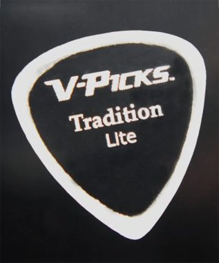 V-Picks Tradition Lite Ghost Rim Guitar Pick 1.5 mm, One Pick