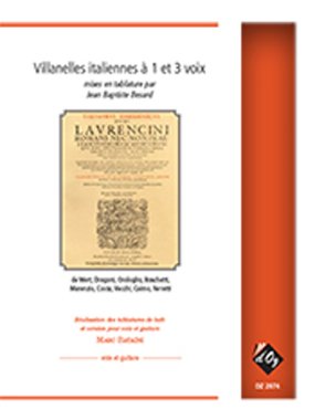 Villanelles italiennes a 1 et 3 voix for for guitar & vocals