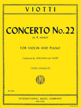 Viotti | Concerto No. 22 in A minor for violin and piano