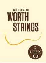 Worth Ukulele Strings Clear Fluoro-Carbon C-LGEX 63 in., Low-G single