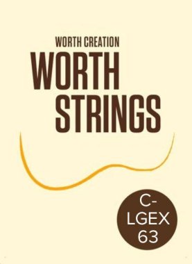 Worth Ukulele Strings Clear Fluoro-Carbon C-LGEX 63 in., Low-G single