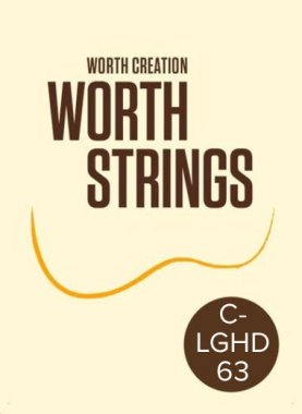 Worth Ukulele Strings Clear Fluoro-Carbon C-LGHD 63 in., Low-G single